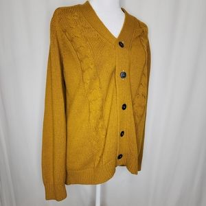 Unbranded Mustard Yellow Button Up Sweater Cardigan Women's Size M/L